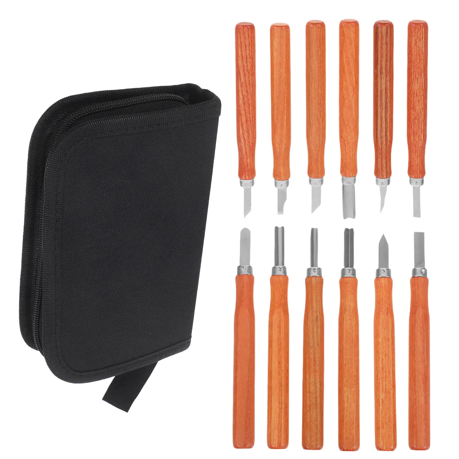 

1Set Wood Carving Tools Kit Imitation Rosewood Handle Wood Carving Chisel Set for Sculpting Detailing Whittling Engraving
