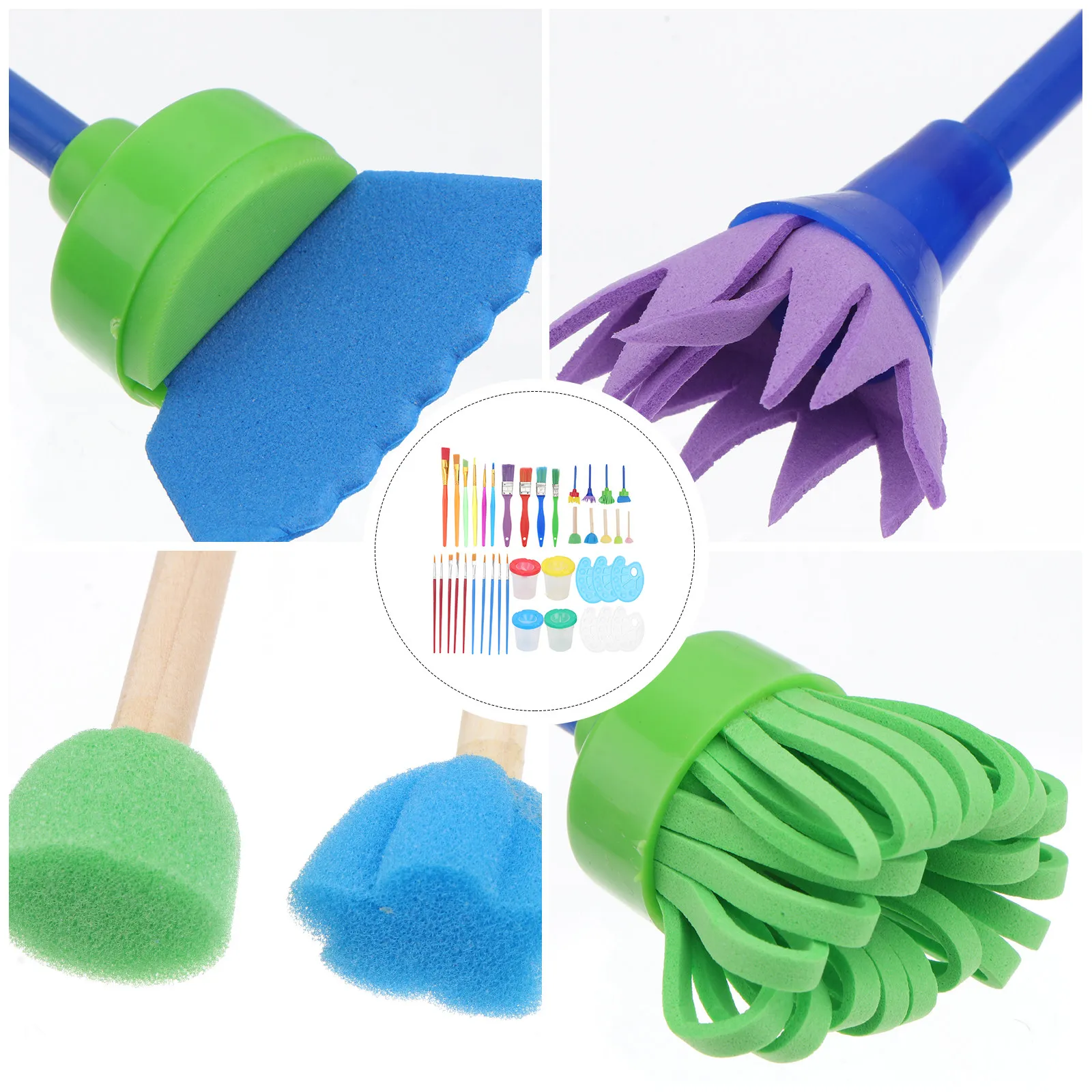 

Набор для рисования: палитры, подносы для пигментов, кисти разных размеров, стаканчики для красок. Принадлежности для DIY-творчества, акварели, масла, акрила, росписи по лицу.