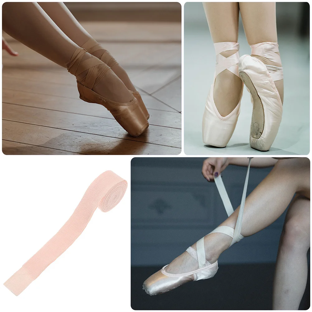 

2pcs Ballet Pointe Shoes Ribbon Canvas Soft Durable Nonslip For Women Dancing Shoe Accessory Stage Performance Decorative