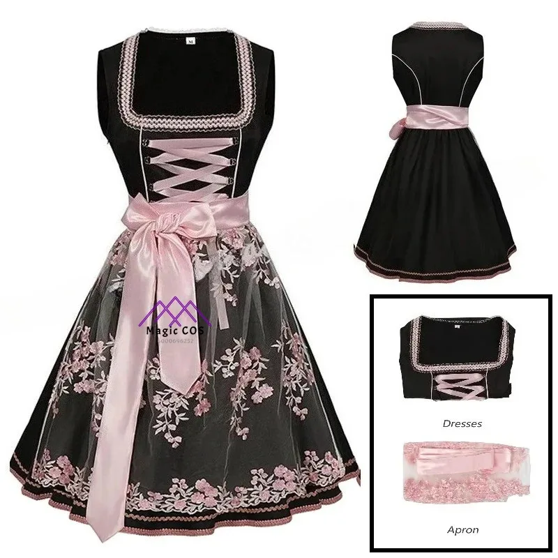 

Munich Oktoberfest Retro Girl Dress Bavarian Traditional Carnival Tavern Maid Role Playing Costume Party Costume