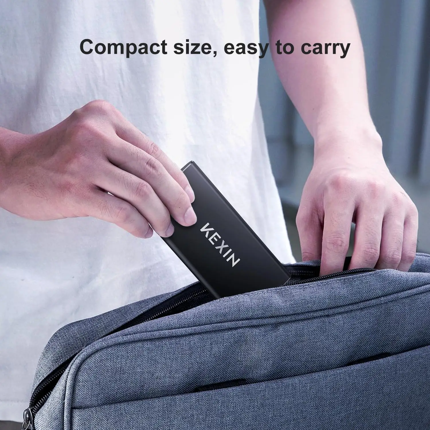 1TB Portable SSD with USB-C, Up to 500MB/s Speed for PC, Mac, Android, Xbox, PS4