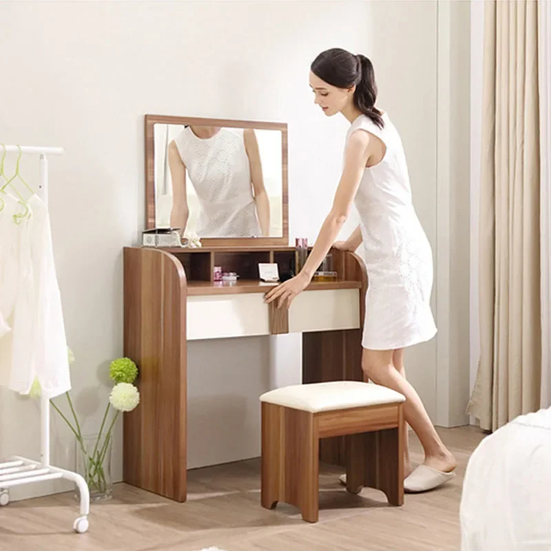 Mirror Comfortable Bedroom Vanity Desk Salon Storage Small Makeup Dressing Table Multifunctional Vestidores Room Furnitures HY