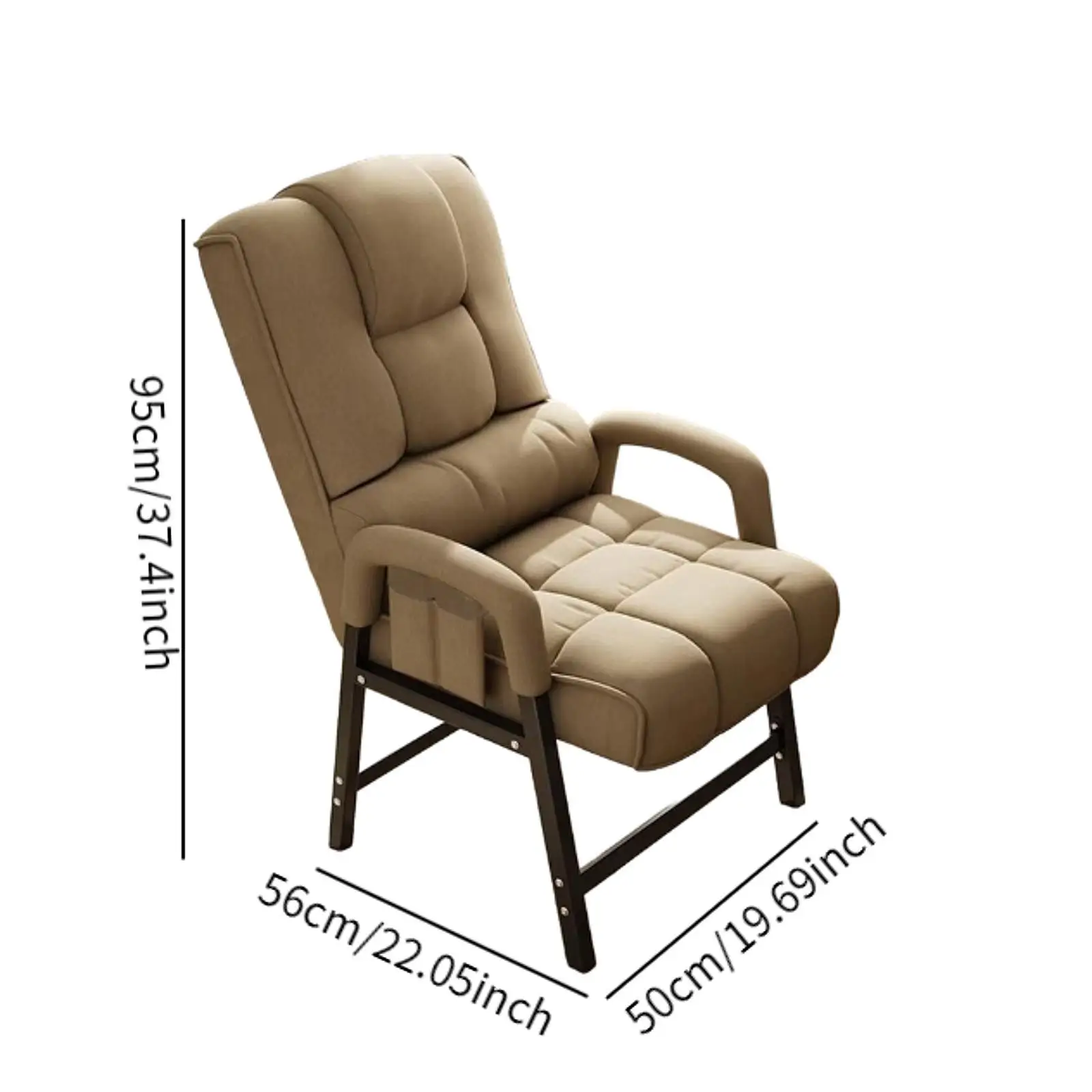 كرسي مكتب إطار معدني مريح مريح عالي الكثافة إسفنجة عالية الظهر مبطن وسادة مقعد قماش كتان كرسي مكتب حديث