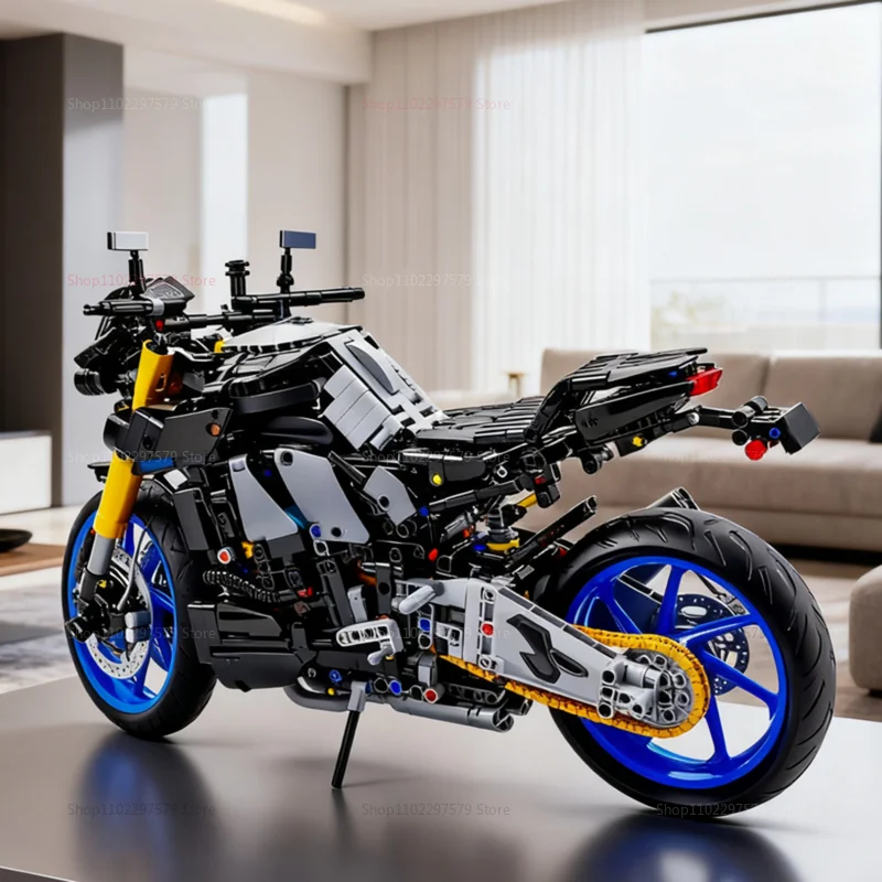 1478PCS Modello di corse motociclistiche ad alta tecnologia Modello di blocco Modello di assemblaggio educativo per bambini Giocattoli Regalo per adulti Decorazioni per il desktop
