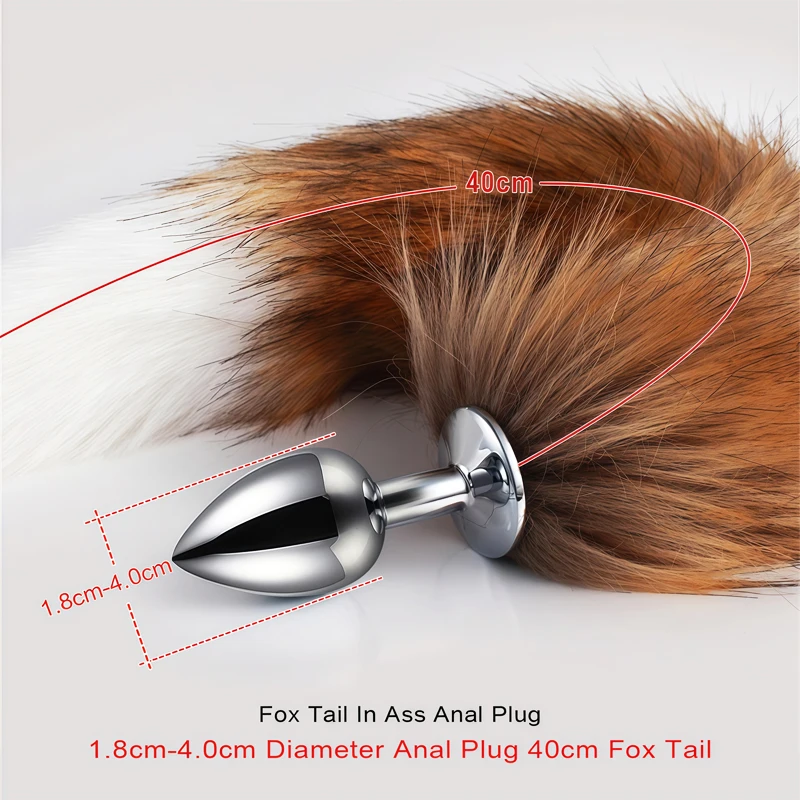 Metal Butt Plug Set 5 Sizes Fox Tail Bullet Shaped Anal Dilator Intimate Toy For Women Exotic RolePlay Sexy Game Adult Accessory image 4