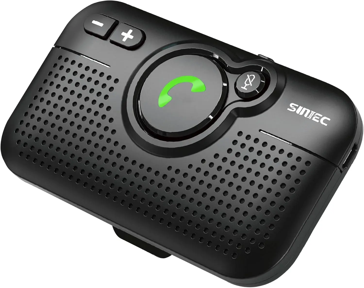 

Bluetooth Car Speaker with Auto On/Off, Siri Support, and Visor Clip for Hands-Free Calls