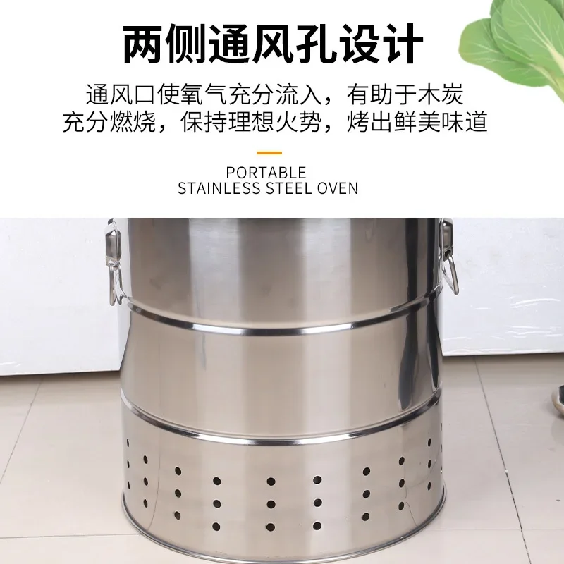 Net red smokeless barbecue grill household carbon grill full set outdoor barbecue grill home indoor stainless steel barbecue han