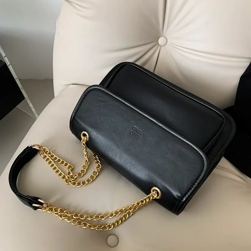 Luxury Handbag Black Coffee Women Bag Designer Underarm Shoulder Bag Top Quality Pu Leather Flap Messenger Bag Brand Sac A Main