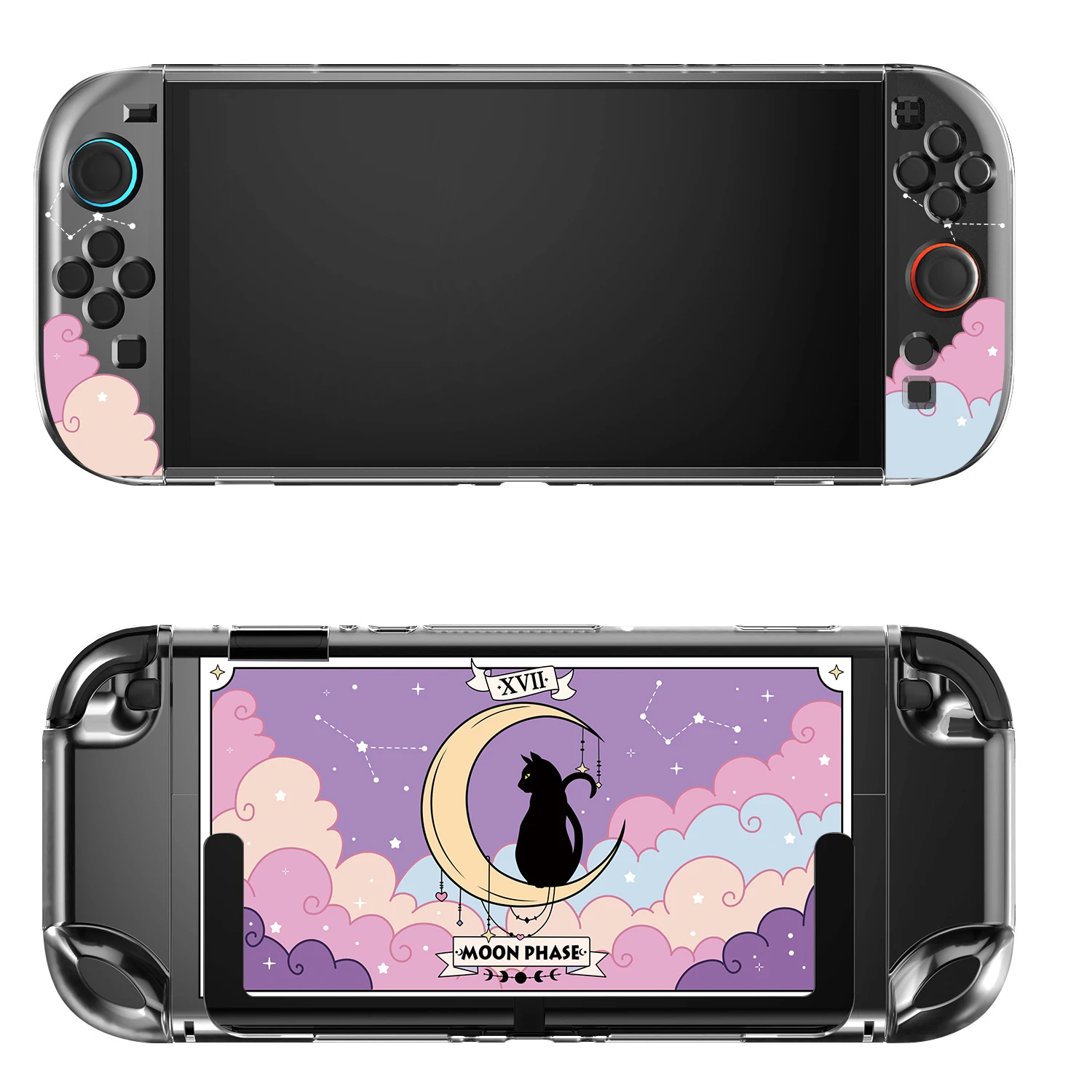 

Чехол для Nintendo Switch 2, чехол, док-станция, защитный пастельный чехол из ТПУ «Лунный кот», переключатель 2, аксессуары, контроллер Joy-Con