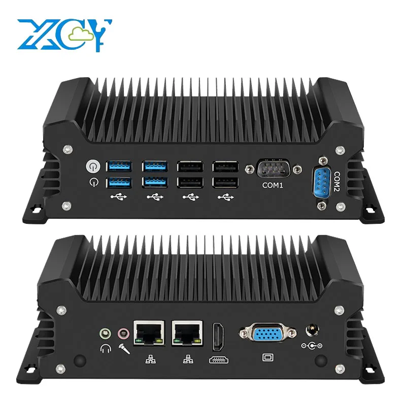 Mini PC industriale XCY con supporto i5-1335U 1xDDR5 RAM 2xGbE RJ45 4xUSB3.0 2xUSB2.0 2xDB9 COM Computer Windows10Pro Ready
