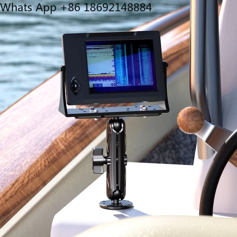 Fish finder bracket Aluminum alloy porous position universal adjustment Speedboat GPS navigation