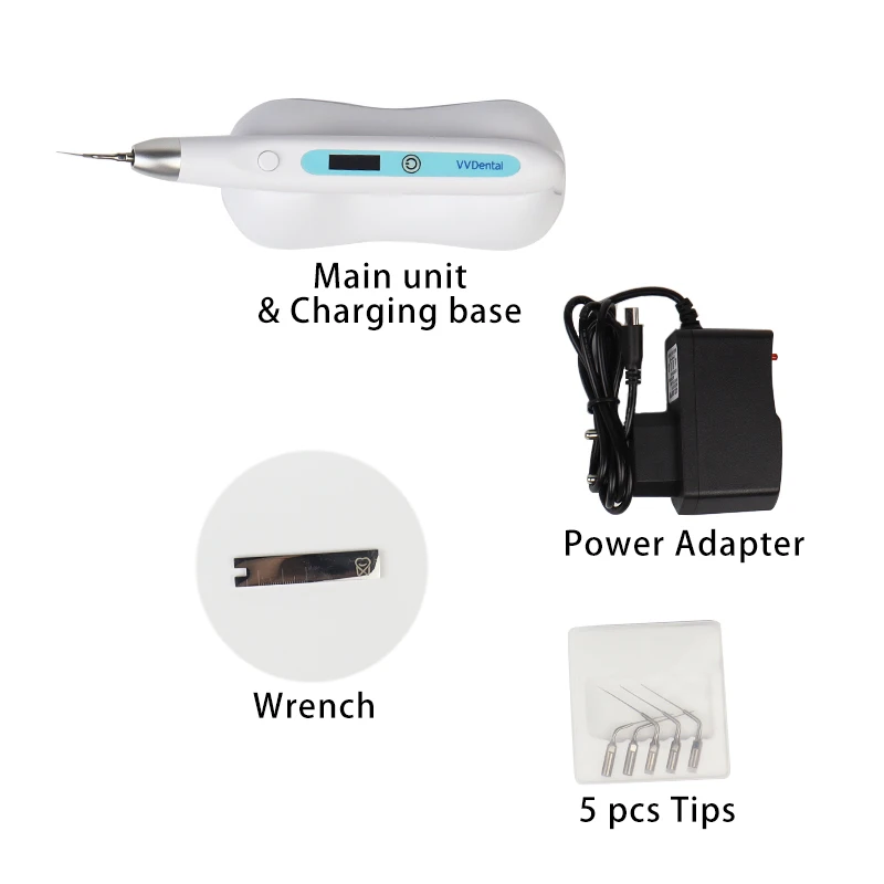 VVDental Endo Activator With LED Light For Endodontic Treatment Cleaning Root Canal Sonic Irrigator 5pcs Tips Dental Instrument view 5