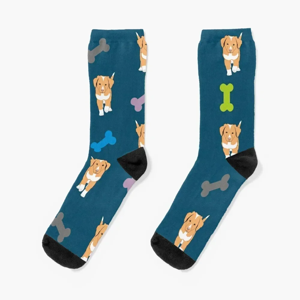 

Nova Scotia Duck Tolling Retriever Pattern Socks sports stockings with print loose Boy Socks Women's