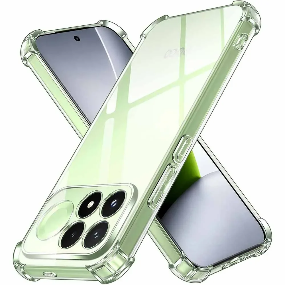Shockproof Clear Silicone Airbag Soft Case For Xiaomi PocoF9Ultra Poco F9 F8 F7 Ultra F6 F5 Pro F4 F3 Crystal Ultra Thin Shell
