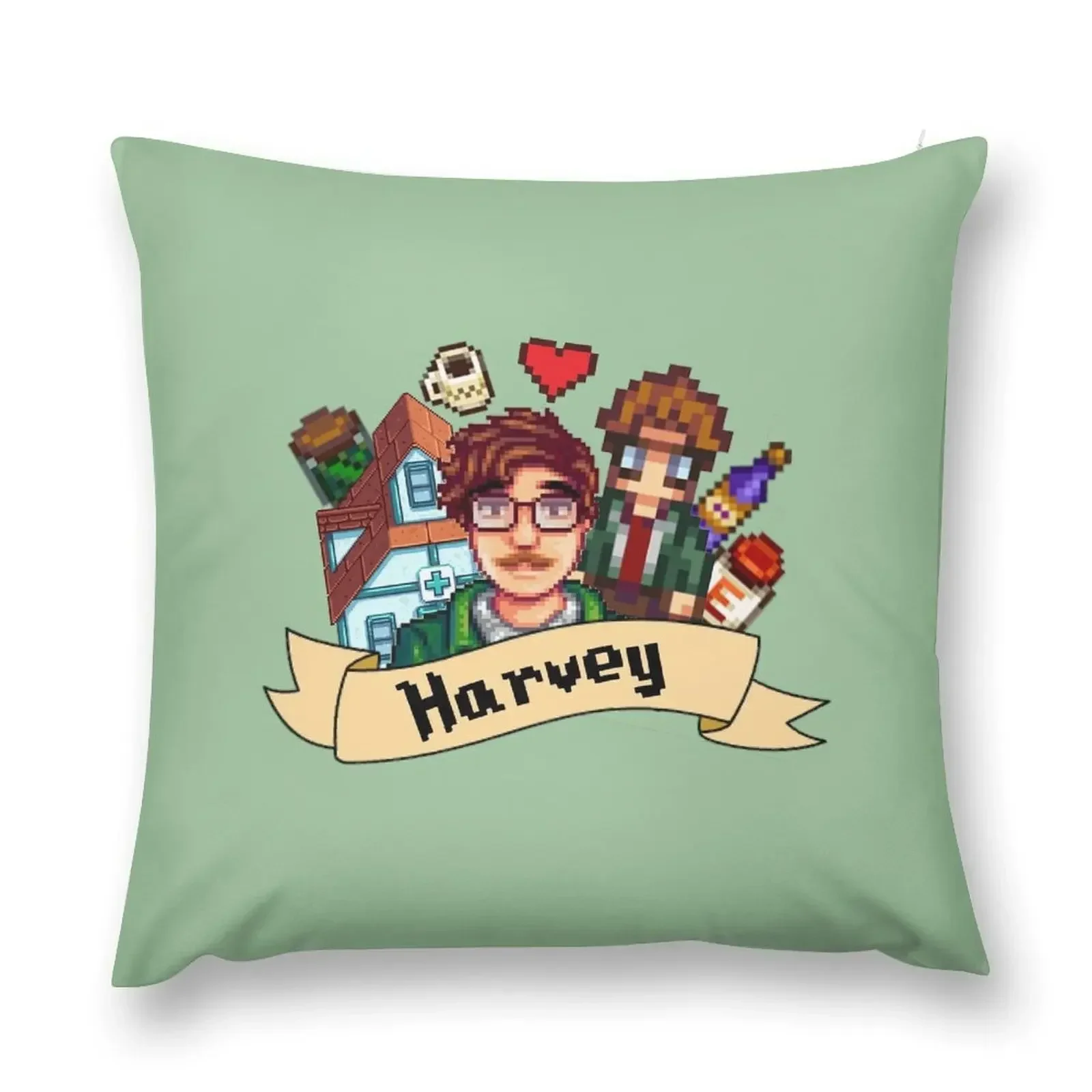 

Stardew Valley- Harvey Throw Pillow Decorative Sofa Cushion Sofa Covers Cushions For Children pillow