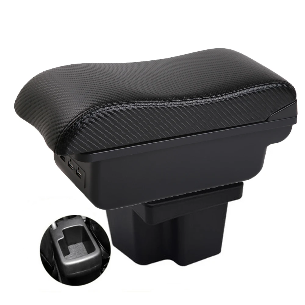 

Kia Forte Cerato подлокотник, чехол для хранения центральной консоли, поддержка локтя водителя, углеродное волокно