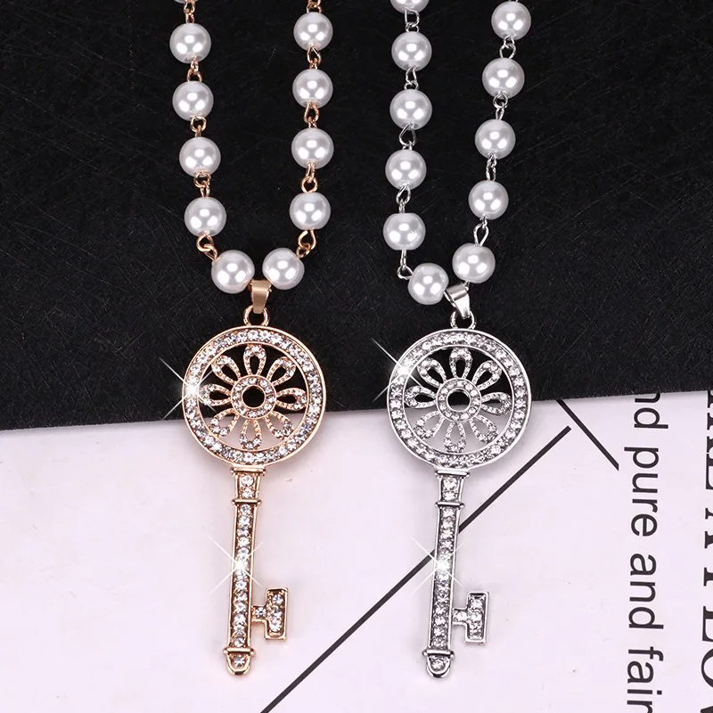 Nuova catena maglione chiave lunga collana da donna versatile autunnale e invernale