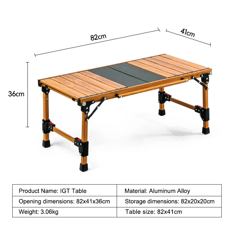 2026  New Design Outdoor Foldable Picnic Cooking Bbq IGT Camping Grill Table Aluminum Alloy Table