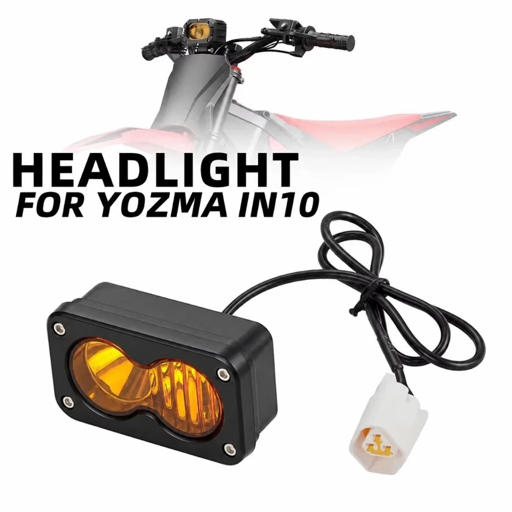 LED Headlight Headlamp Spotlight Front Light For Yozma IN10 PRO Electric Dirt Pit Bike E-Bike Motorcycle Replacement Accessories