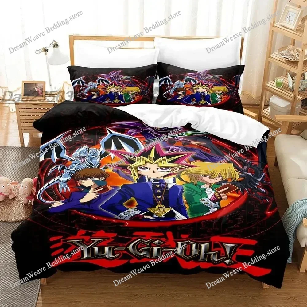Yu Gi Oh Bedding Set Single Twin Full Queen King Size Bed Set Aldult Boys Bedroom Duvetcover Sets 3D Print Anime 2025 KawaiiFQH