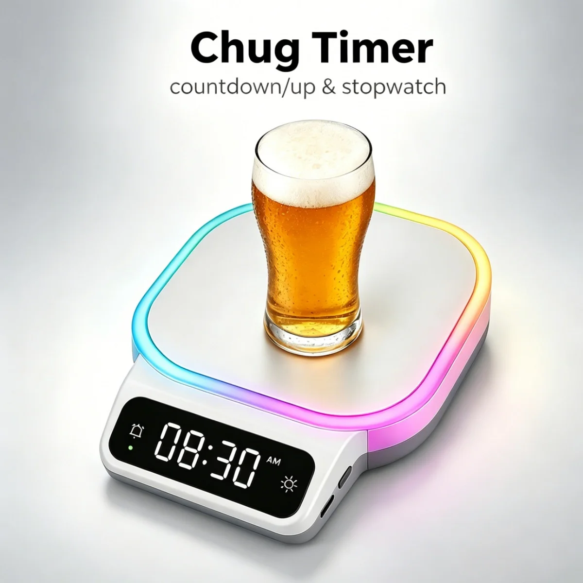 Temporizador de velocidad de bebidas para juegos de carnaval, dispositivo inalámbrico, impermeable y portátil para plataforma de beber rápido, regalo del Día del Padre, desafío para fiestas universitarias