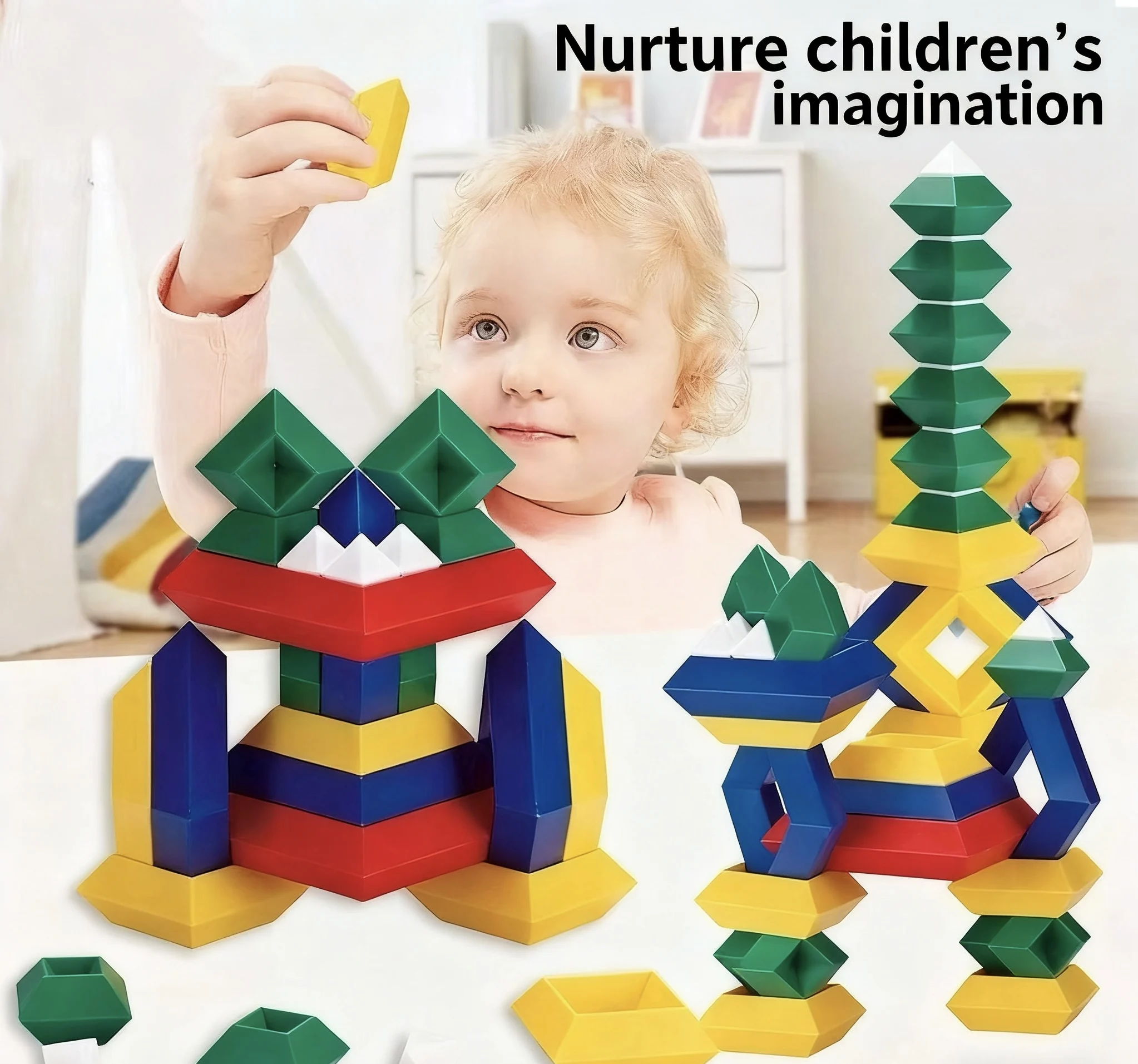 Educational Stacking Tower Toys for Kids Kindergarten Children DIY variety Stacking Building Blocks Children's Education Playset