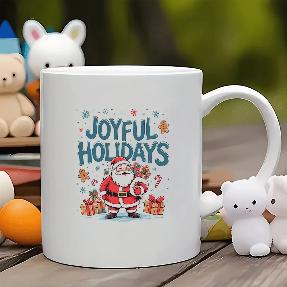 

11oz Cup + Santa Claus Joyful Holiday + Kids Cup Set Christmas Gift Family Office Coffee Cup 4-Piece Set