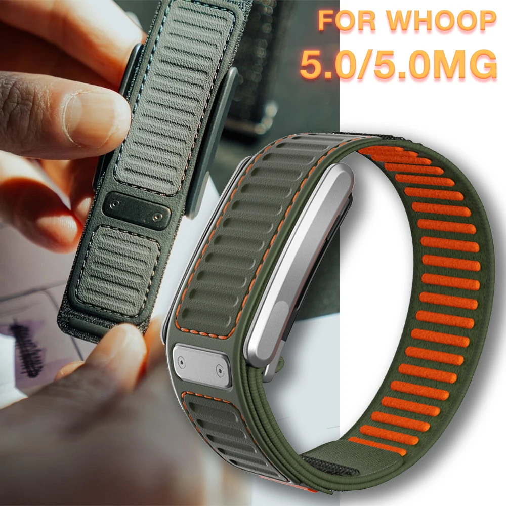 

2026 New Arrivals Official Navigator Nylon Silicone Band for Whoop 5.0 One+Peak Outdoor Quick Drying Straps for WHOOP 5.0 MG