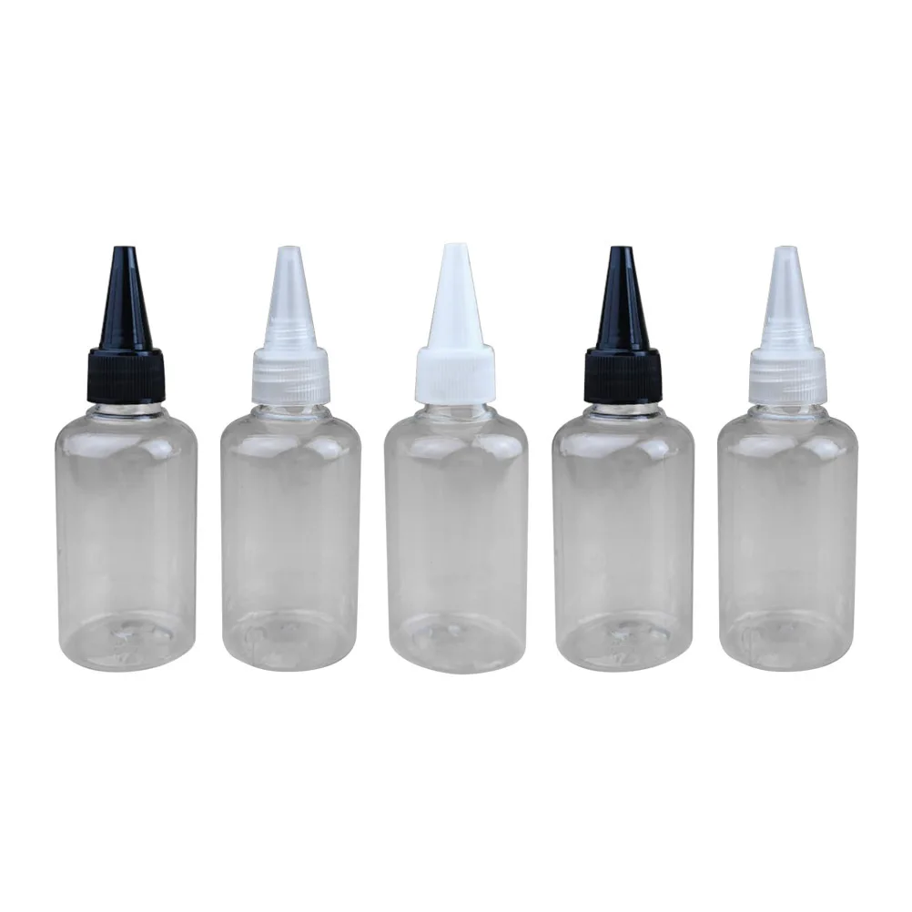 

10Pcs 50Ml Plastic Bottles Compact Reusable Liquid Dispensers for Gel Cover Pigment Solution Clear Squeeze Bottle Set