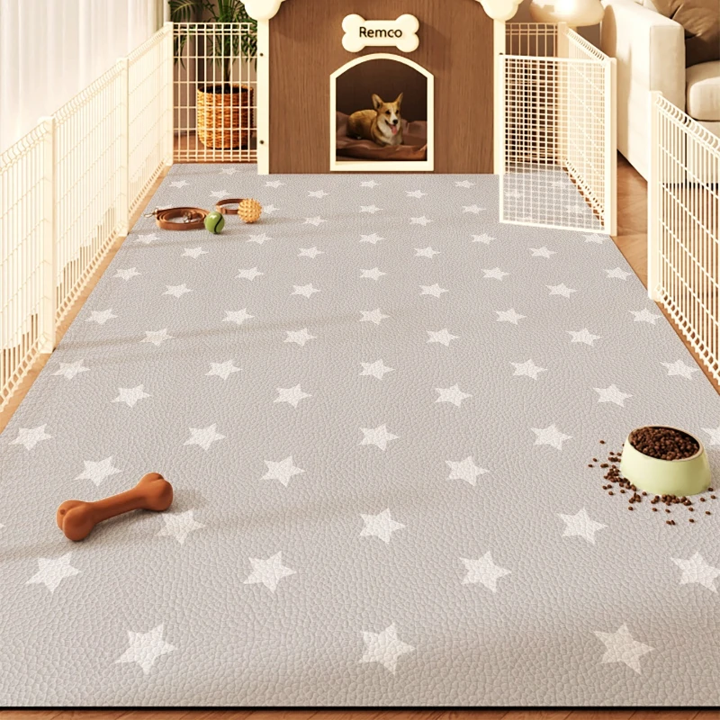 Pet Floor Mat Waterproof Urine-proof PVC Leather Rug Cat Dog Fence Kennel Doghouse Large Area Carpet Home Decor Kitchen Carpets