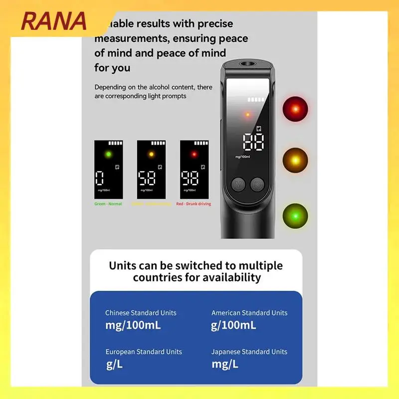 Бесконтактный тестер алкоголя RANA, специализированный для тестирования спирта на ночь, высокоточный алкотестер