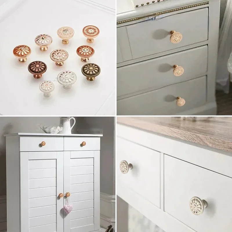 

PRetro Red Bronze Kitchen Cabinet Knobs Zinc Alloy Cupboard Door Handles Vintage Cupboard Furniture Handle Drawer Knobs