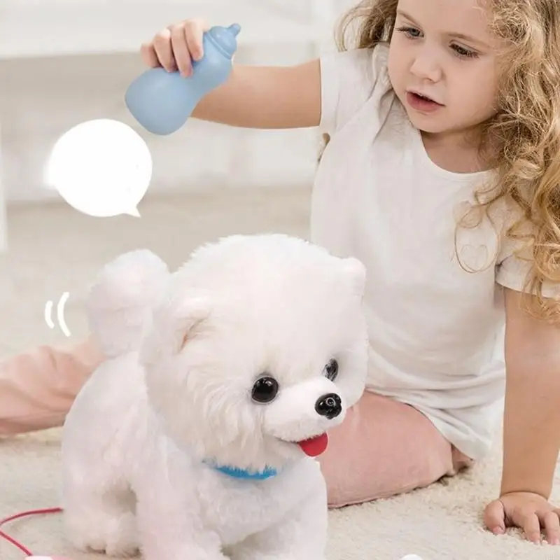 現実的な Electrc ぬいぐるみペットのおもちゃインタラクティブな動作サウンド幼児期の発達のための子供たちはペットのおもちゃを育てる A2UB