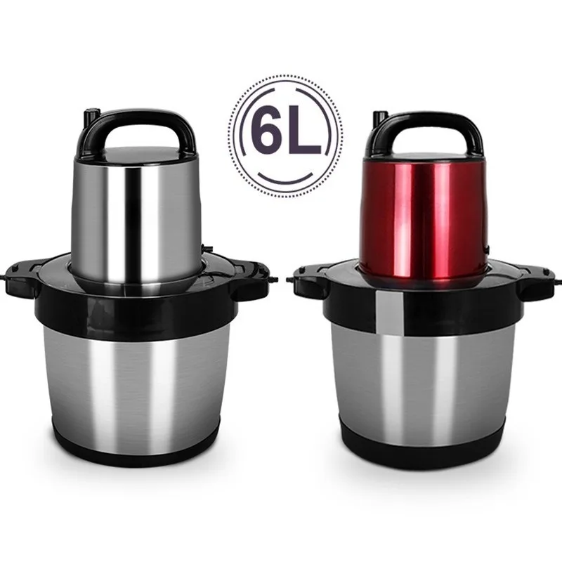 6L Multifunctional Electric Food Processor Meat Chopper Vegetable Shredder Mixing Tool For Household And Catering Daily Use