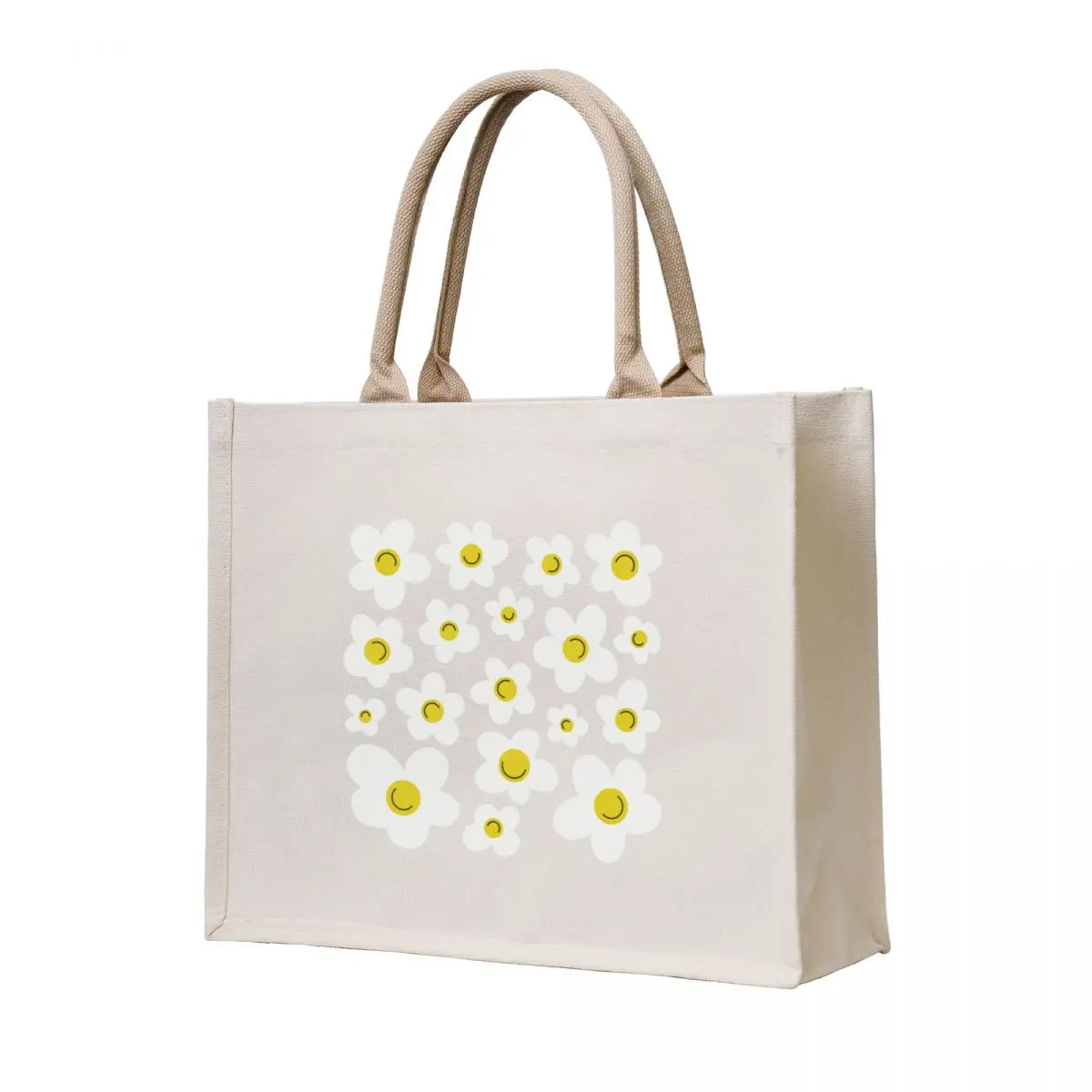 

Happy daisies Tote Bag custom bags Portable shopping bag tote bag university female