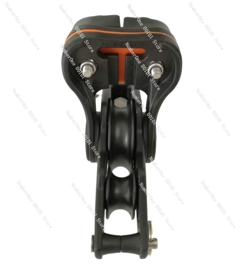 35mm Marine Single Pulley, Heavy Duty Bearing Loop Clamp for 8mm Rope Boat Sailing Rigging