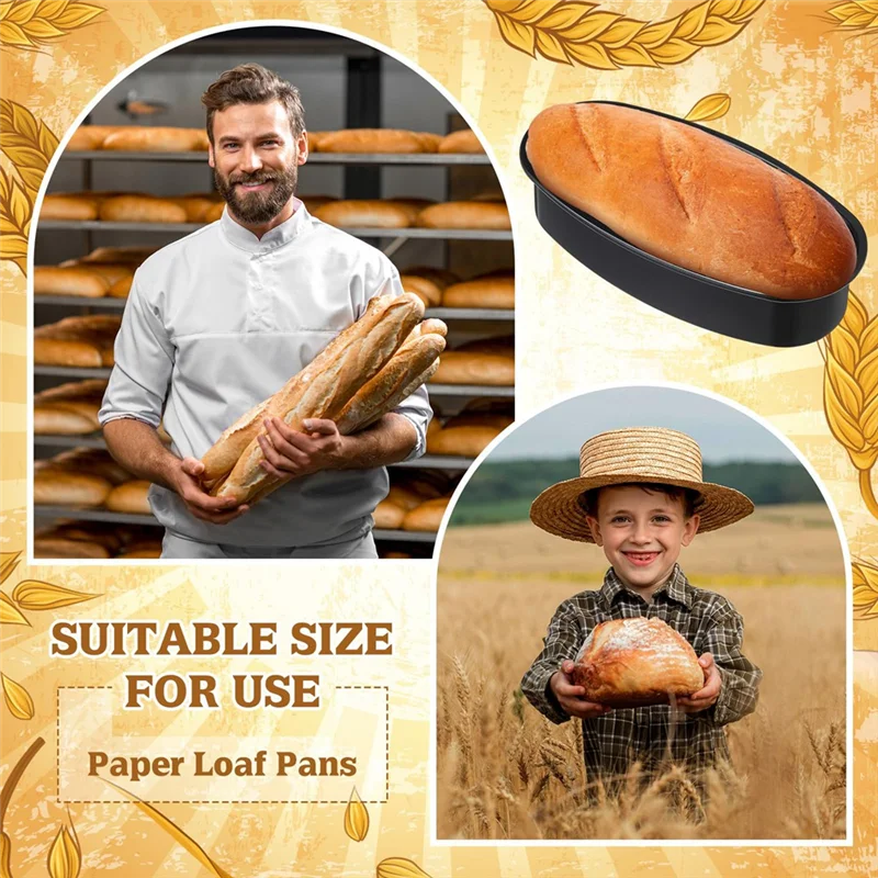 MAKE-4 عبوات من مقلاة تشيز كيك بيضاوية مقاس 9 × 4.5 × 2 بوصة غير لاصقة لخبز اللحوم قالب كعك كبير للخبز والكعك