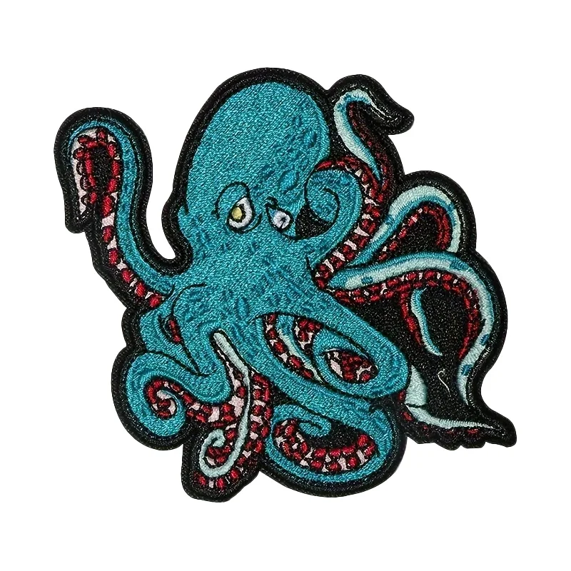 

1 шт. нашивка-аппликация с вышивкой в виде осьминога, морского животного, термоклеевая/пришивная, для самостоятельного декора одежды, курток, джинсов, рюкзаков, аксессуаров