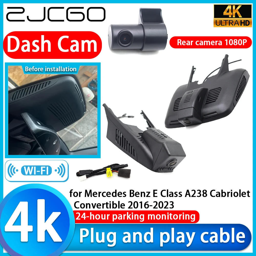 

ZJCGO for Mercedes Benz E Class A238 Cabriolet Convertible 2016-2023 4K DVR Dash Cam Car Camera Sony Lens Monitor Video Recorder