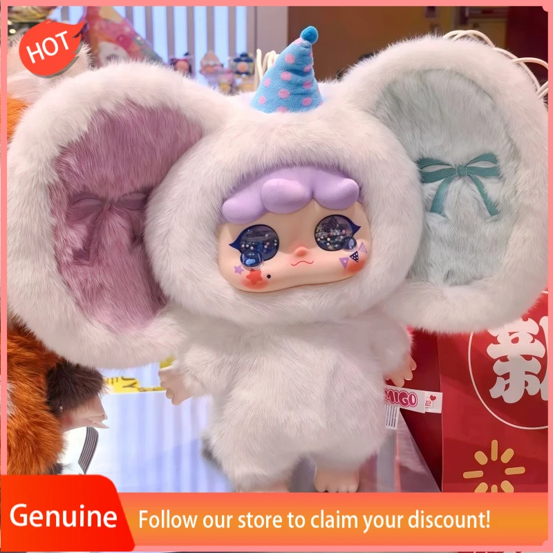 

Genuine Kawaii Doll Baby Three Migo 400% Series Nendoroid Blind Box Plush Vinyl Toys Backpack Pendant Keychain Cute Doll Gift
