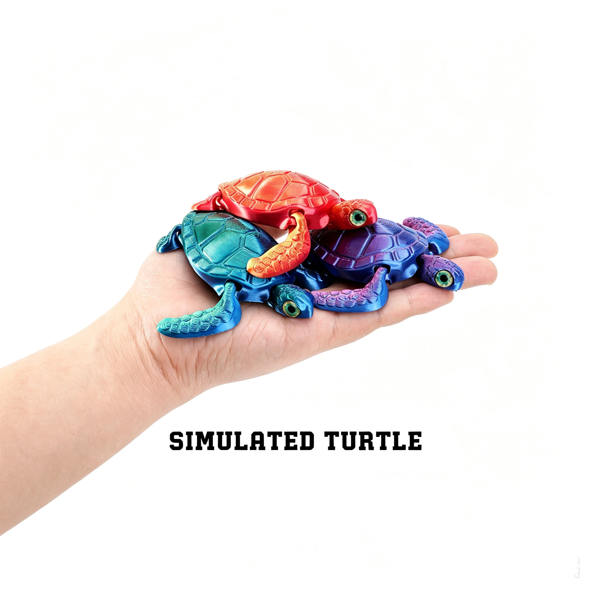 1pc 3D Printed Realistic Sea Turtle Decorative Ornament, Aquarium Decoration, Desk Ornament, Perfect Decorative Gift