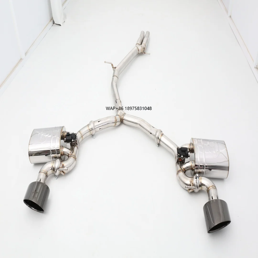 

Factory Customization 304 Stainless Steel/Titanium Valved Exhaust System Mirror Polished Finish 1.5mm Thickness for RS5 B9