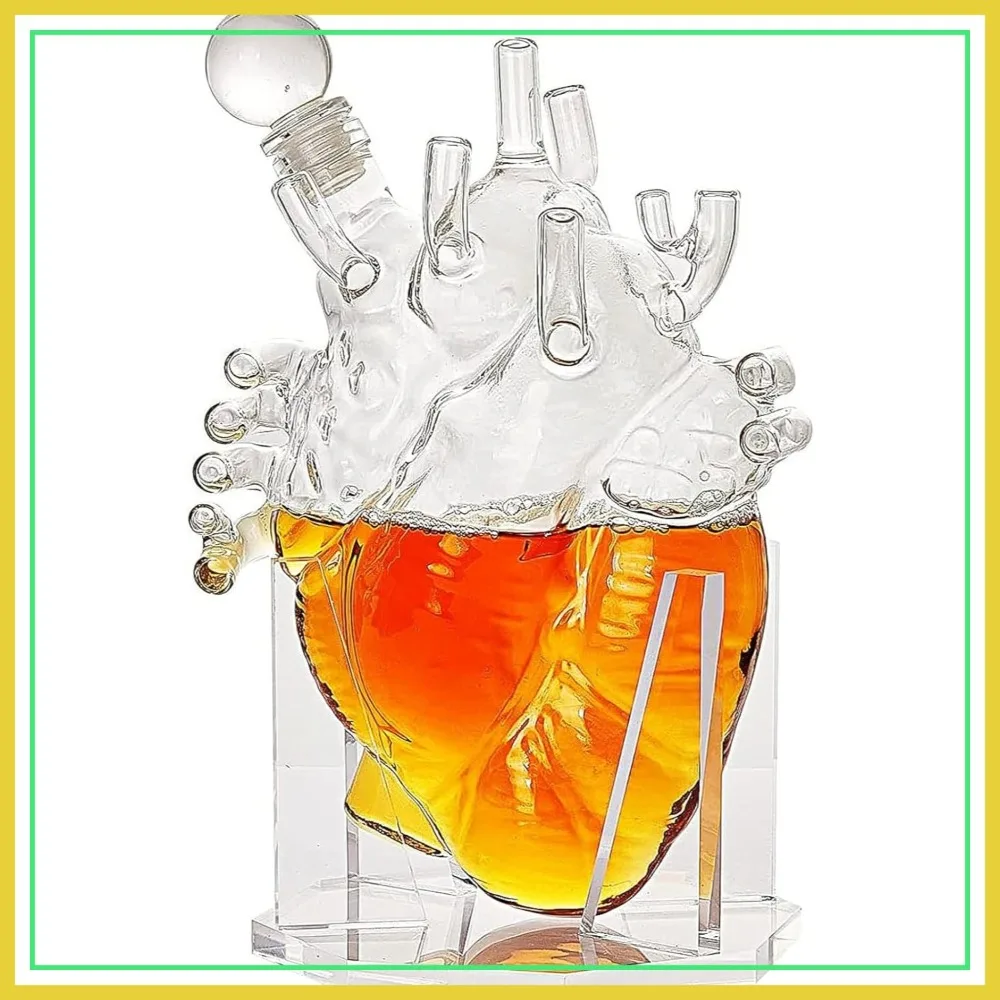 

Heart Decanter Whiskey & Wine Set, Organ Aerator, Gift for Doctors, Nurses, Pre-Med, Adults (750 ML)