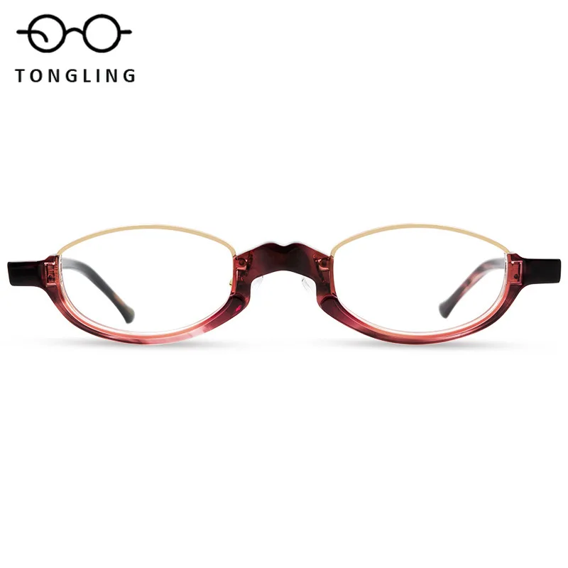 men-handcrafted-high-quality-acetate-retro-red-wine-half-frame-glasses-women-slim-elliptical-narrow-frame-elegant-eyeglass-frame