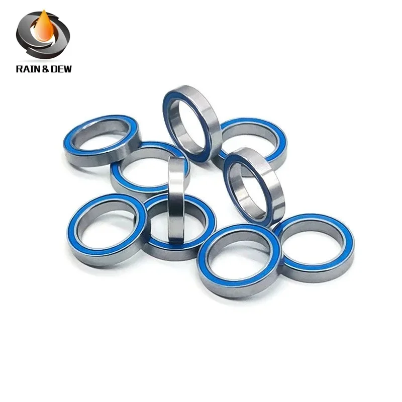 10 szt. Łożyska 6702RS ABEC-7 15x21x4mm samochód elektryczny RC hobbystyczne 6702 RS 2RS Łożyska kulkowe 6702-2RS niebieskie uszczelnione