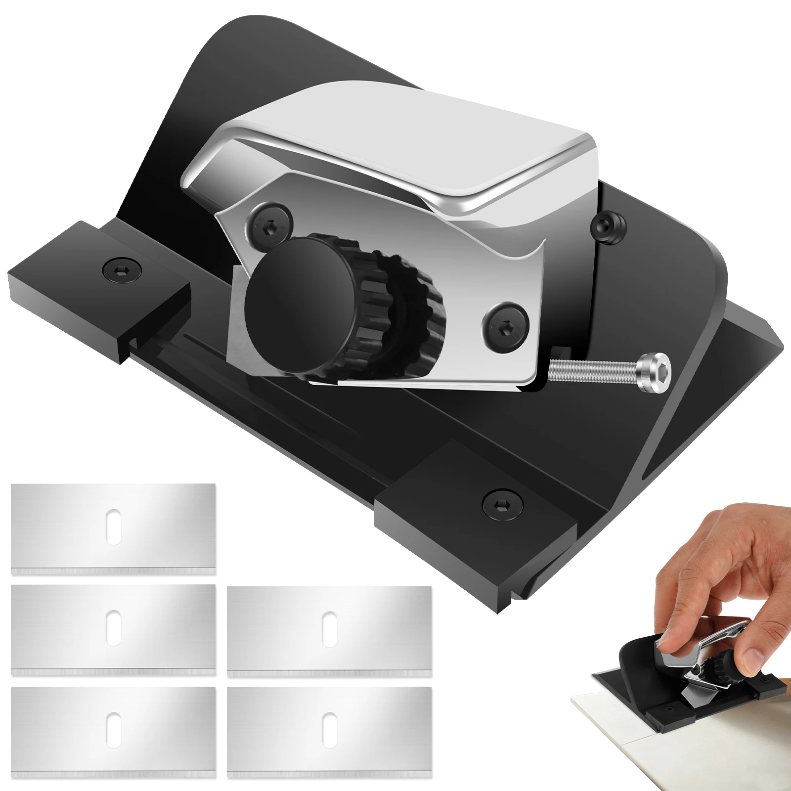 45° Bevel Retractable Mat Cutter Adjustable Depth Mat Board Cutting Tools with Blade for Cardboard and Foam Core Boards Cutting
