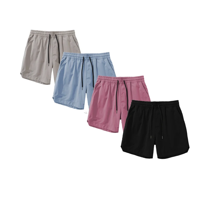 

Пляжные шорты для летнего отдыха, мужские модные черные быстросохнущие дышащие шорты на шнурке, мужские плавки, купальные шорты