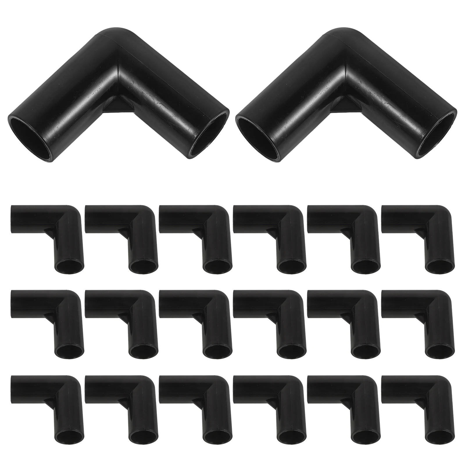 

30pcs Tent Accessories 16MM Sturdy Plastic Connector for Canopy Replacement Parts Pole Adapter Black Easy Assembly Camping