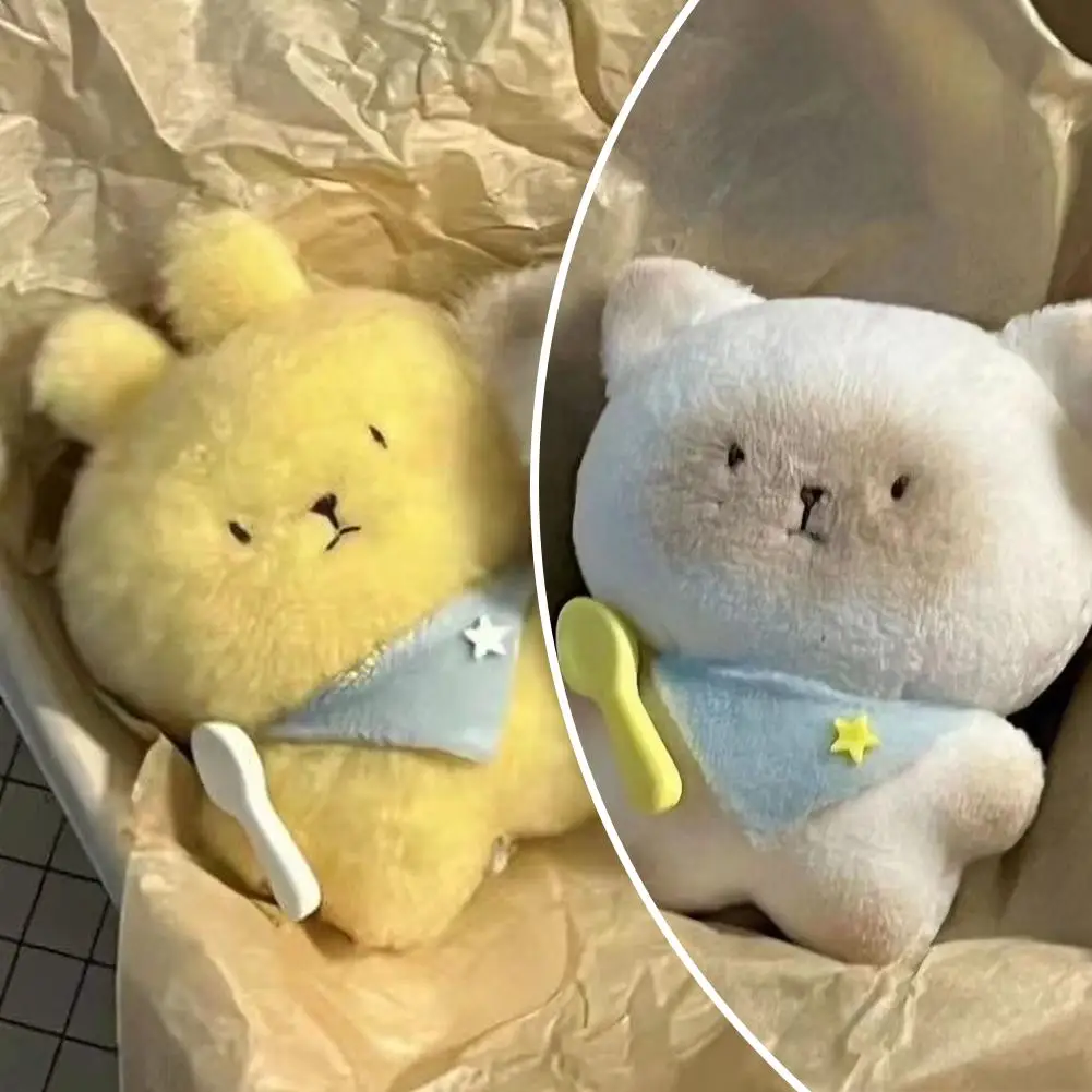 Cartoon Siamese Cat Plush Toy Kawaii Bunny Pendant Soft Plush Doll Keychain Car Key Backpack Bag Decoration Gift Couple