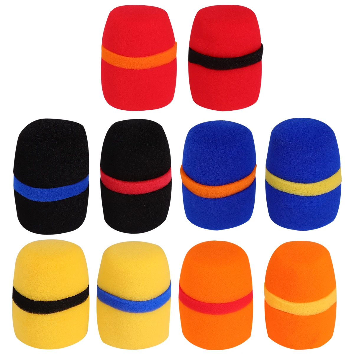 

10pcs Microphone Sponge Cover Foam Windscreen Cushions Colorful Breathable Material Durable KTV Stage Conference